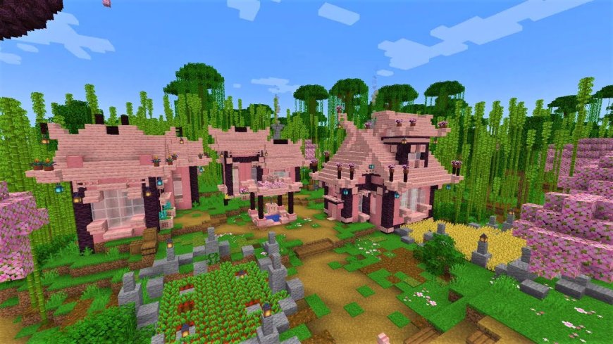 BEST Cherry Blossom Village Seed For Minecraft - Sakura Sumisu